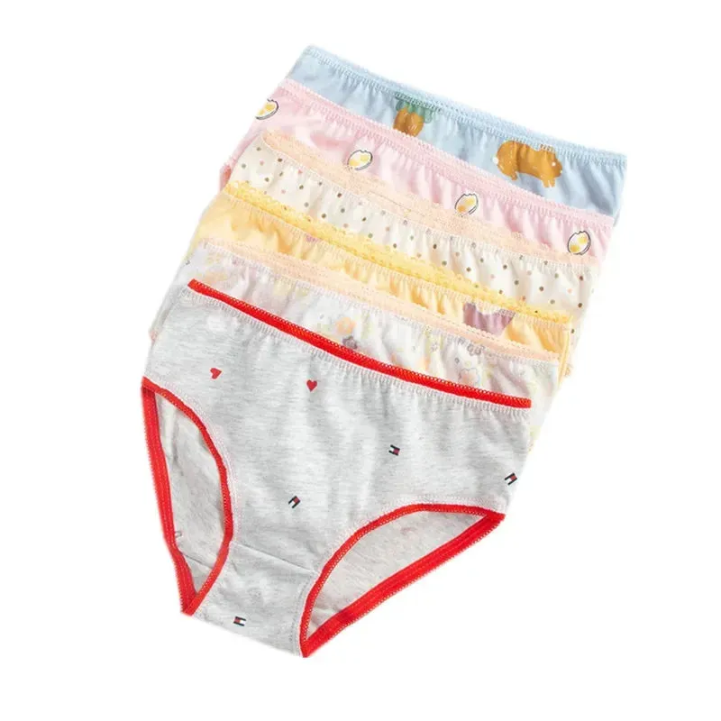 12 Pcs/Lot Cotton Girls Briefs Underwear Kids Chirdren Briefs Girls Panties  Kids Underwear 1-12years