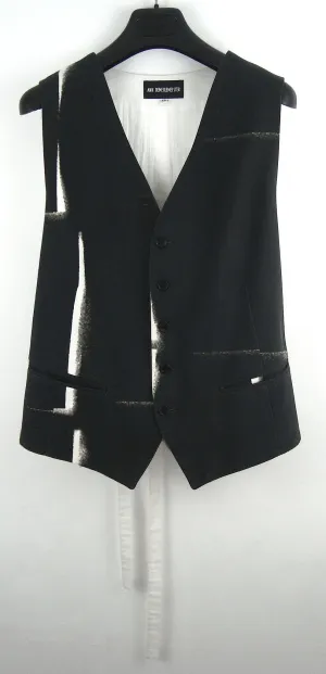 2011 Textured Cotton Waistcoat with Open Door Print