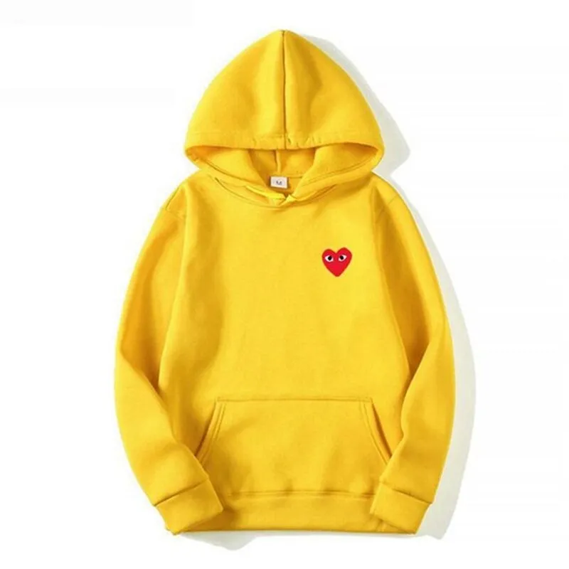 Amy Fashion - Cotton Heart-Eye Printed Fall/Winter Casual Hoodies