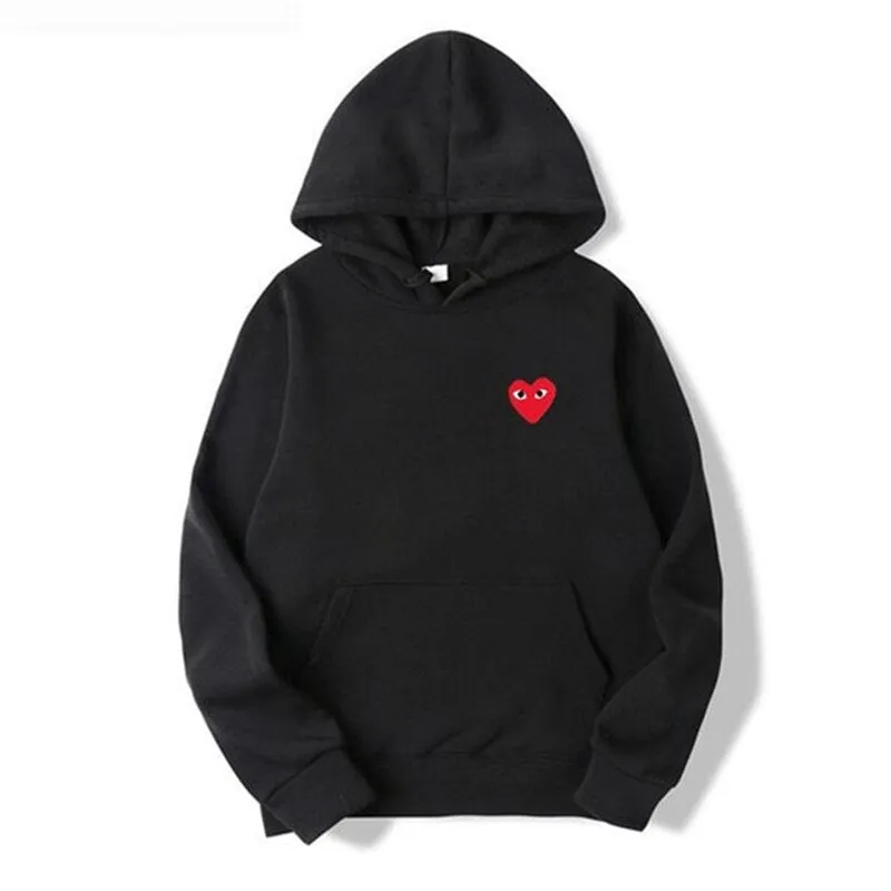 Amy Fashion - Cotton Heart-Eye Printed Fall/Winter Casual Hoodies