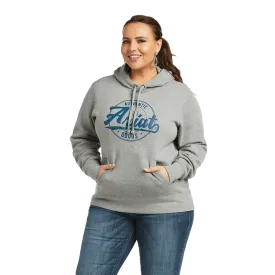 Ariat Women's Real Heather Grey Graphic Logo Hoodie