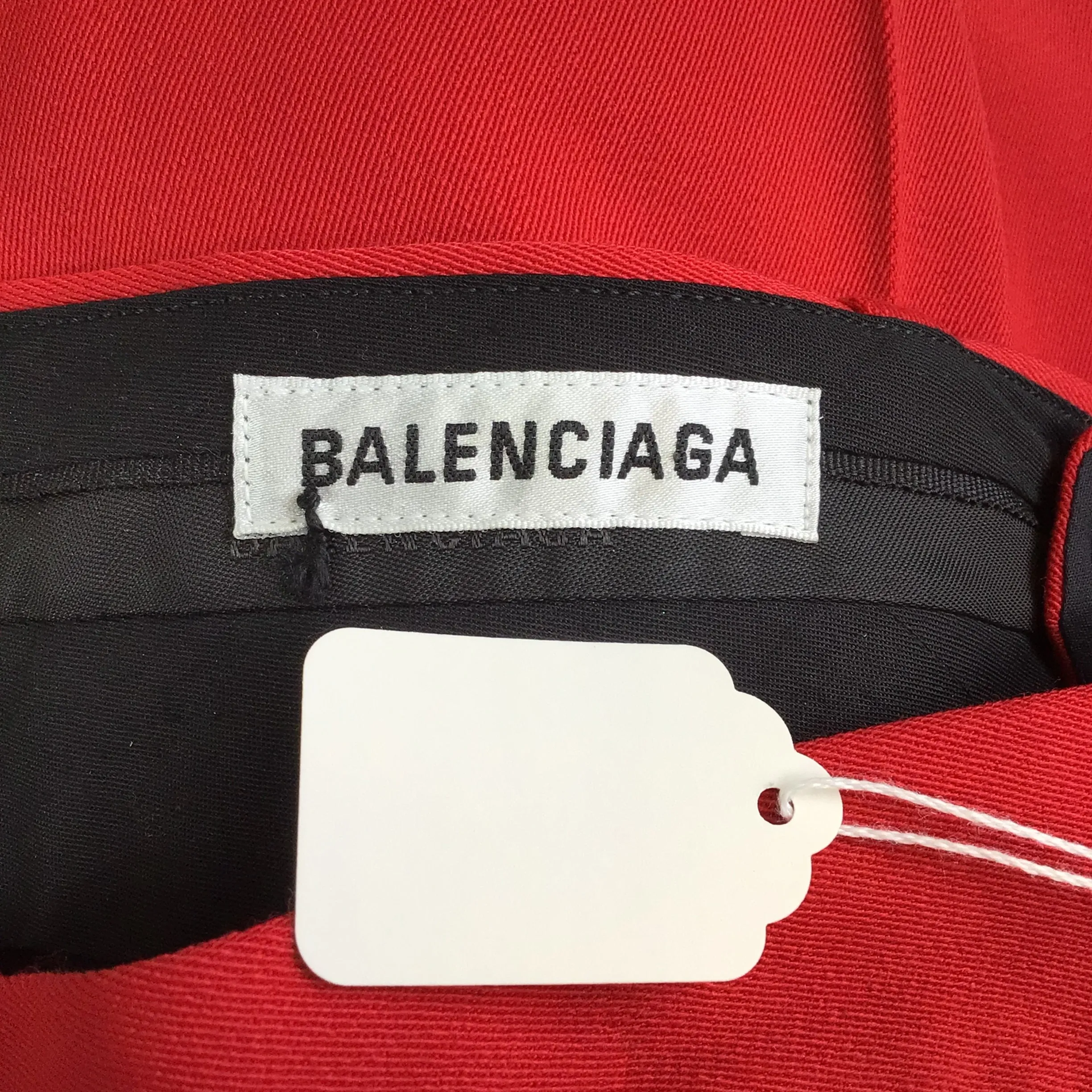 Balenciaga Red 2019 Pleat-Front Tailored Wool Pants