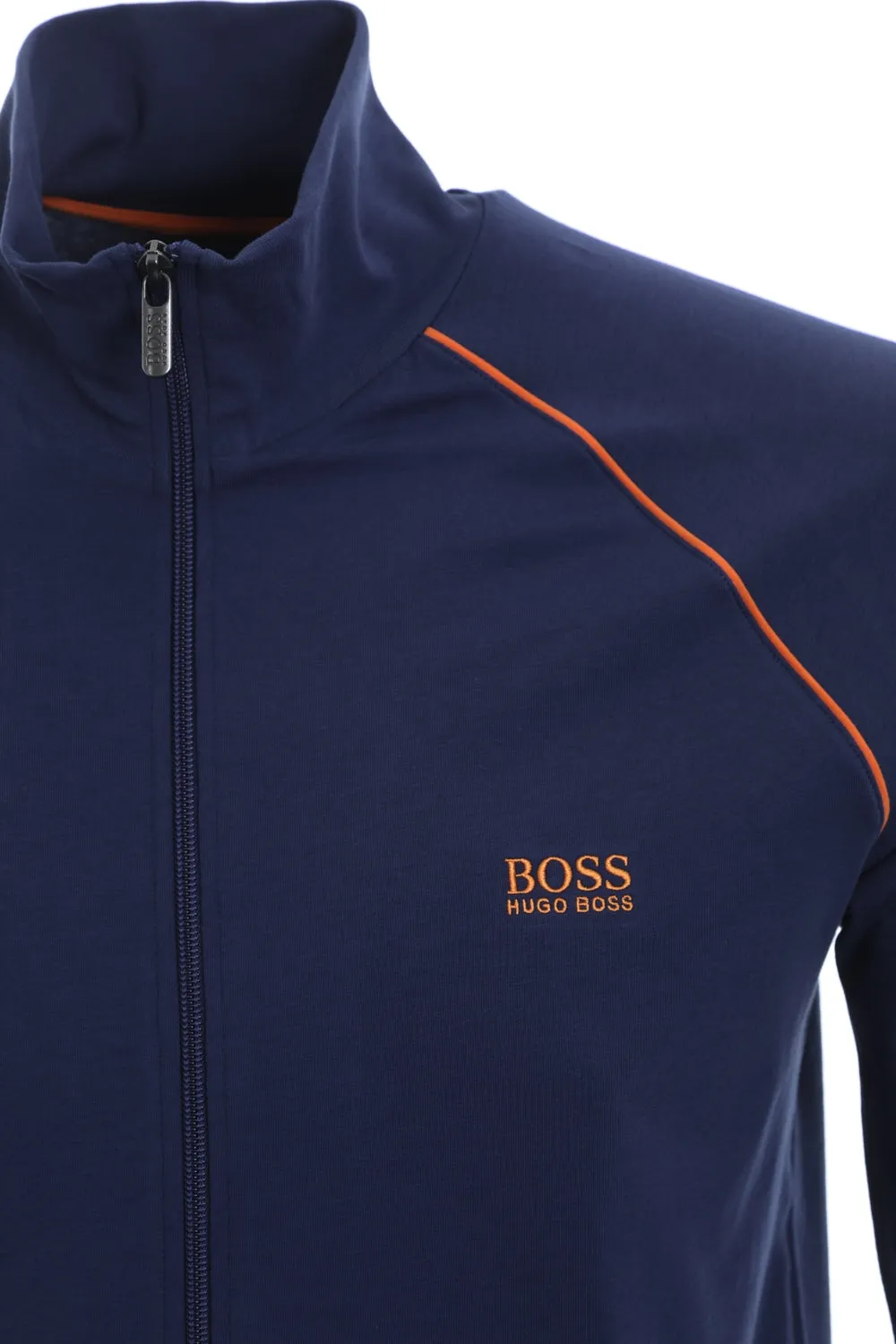 BOSS Mix & Match Jacket Z Hooded Sweatshirt in Blue & Orange