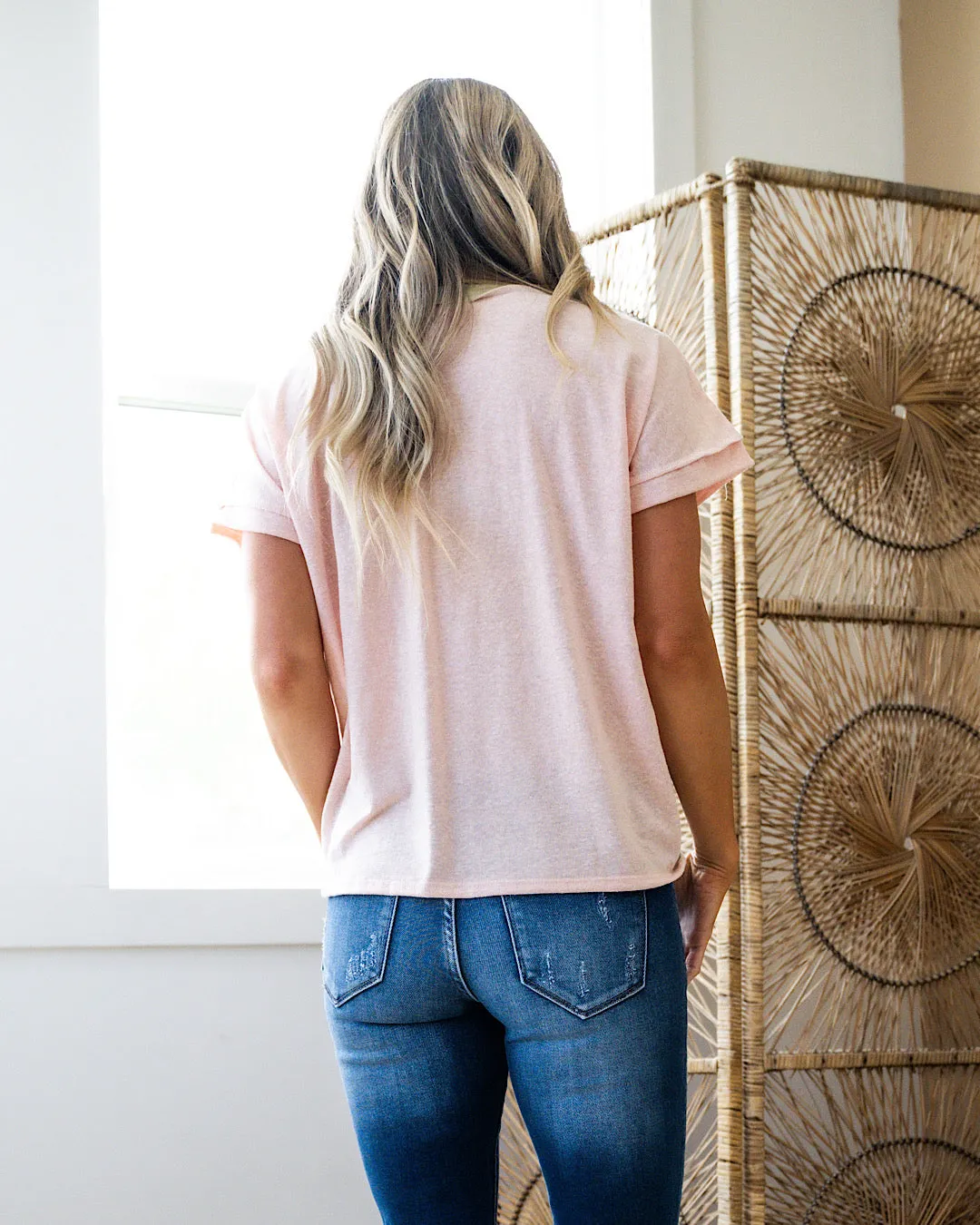 Cara Color Block Top - Blush, Blue & Pistachio FINAL SALE