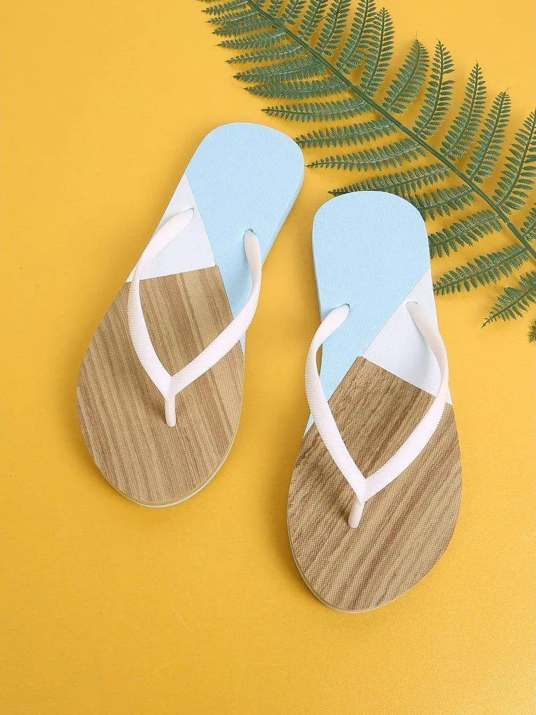 Color Block Flip Flops