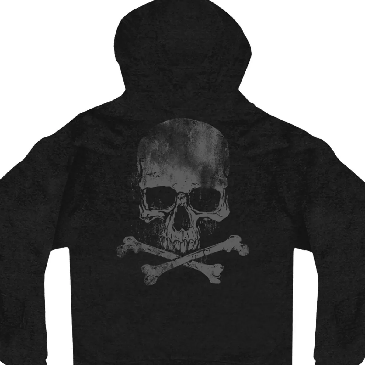 Hot Leathers GMD4305 Men's Black Skull and Crossbones Pull Over Hoodie