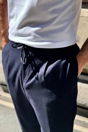 Jersey Trousers - Navy