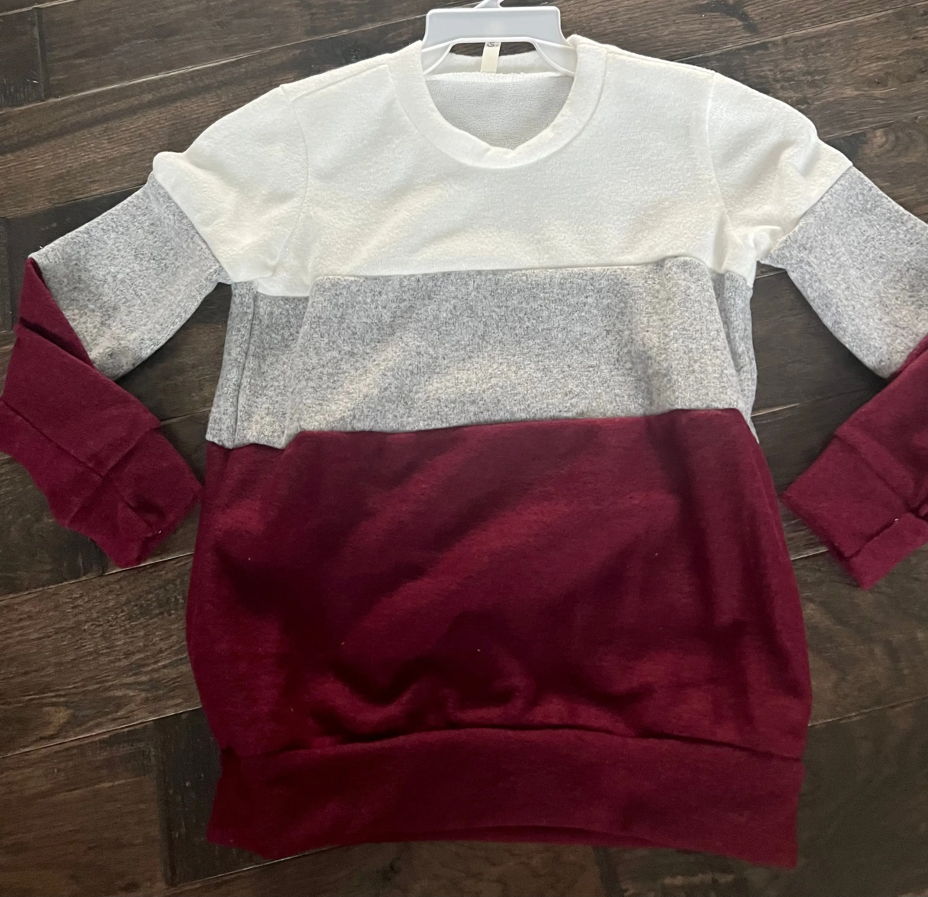 Kids color block sweater