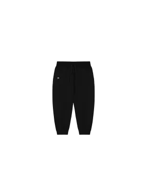 Kids Merino Wool Track Pants—black