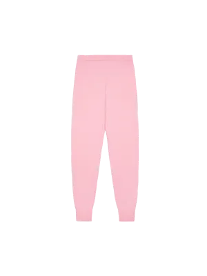 Merino Wool Track Pants—sakura pink