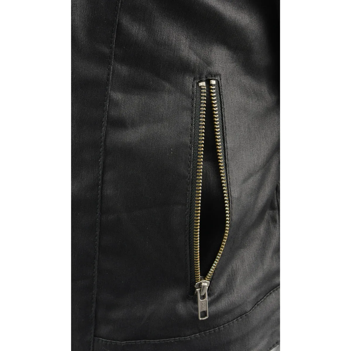 Milwaukee Leather MPL2745 Women's Black Zipper Front Jacket with Full Sleeve Removable Hoodie