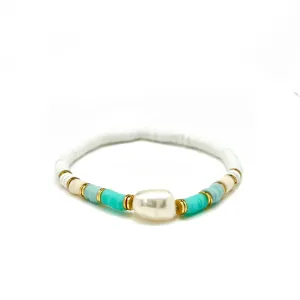 MINI PEARL COLOR BLOCK HEISHI BRACELET