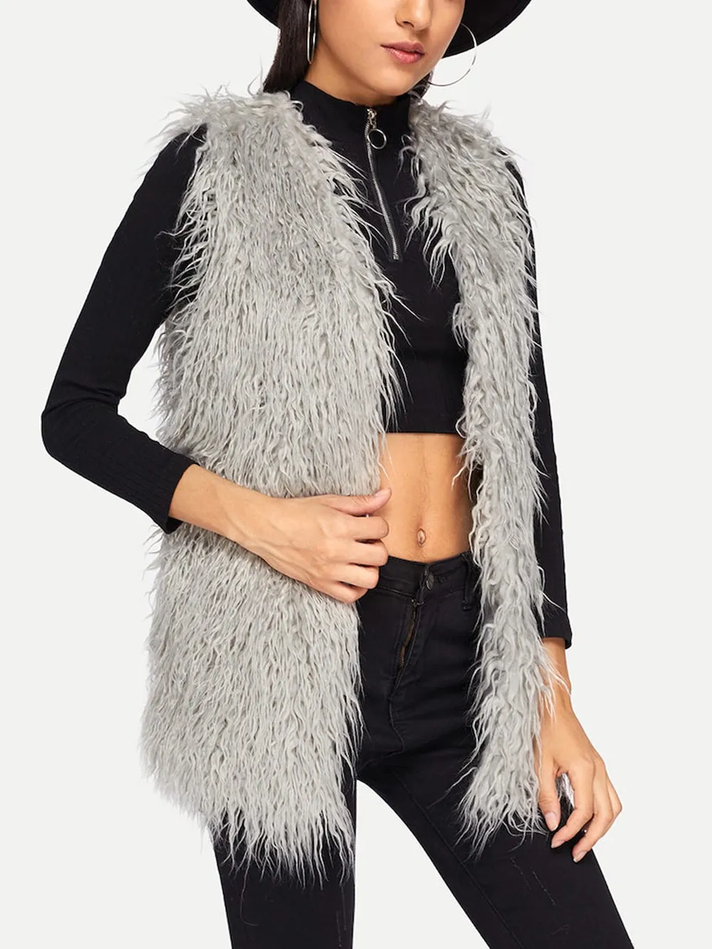 Mongolian Faux Fur Gilet