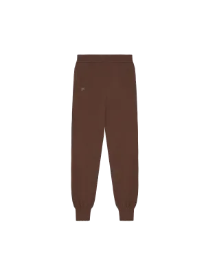 Recycled Cashmere Track Pants—chestnut brown