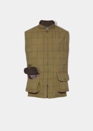 Rutland Men's Tweed Waistcoat In Lichen - Shooting Fit