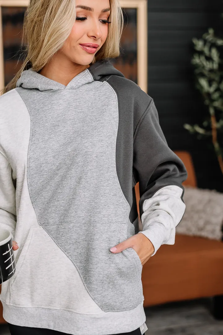 The Grey Area Color Block Hoodie