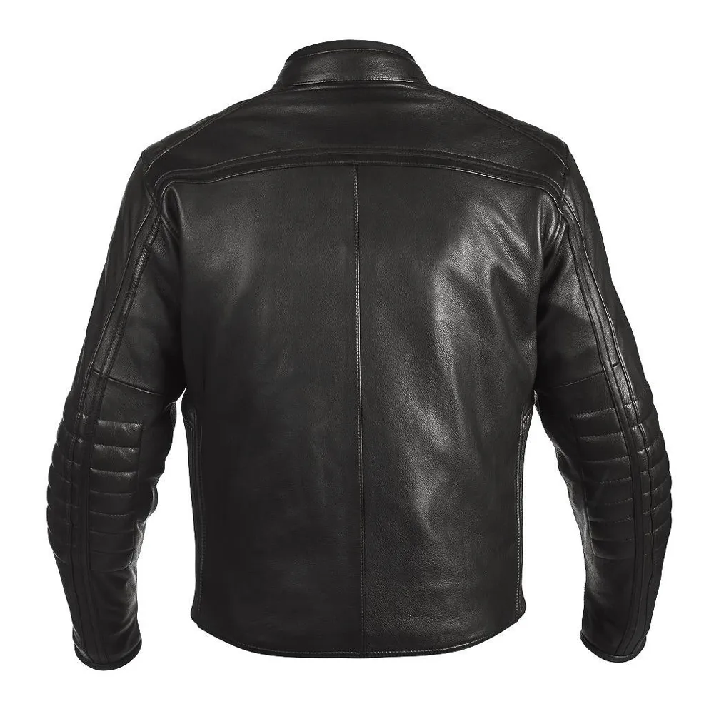 Turbo Black Leather Motorcycle Jacket